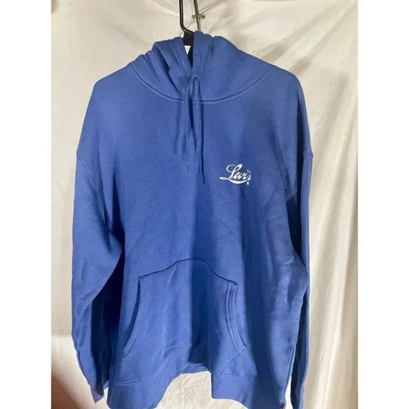 Levi's Men's Palm Logo Relaxed Fit Pullover Sweatshirt - Indigo Small NEW - Picture 1 of 5